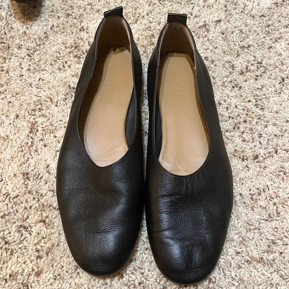 Everlane Ballet Glove Flats Leather, US 9.5 Black
